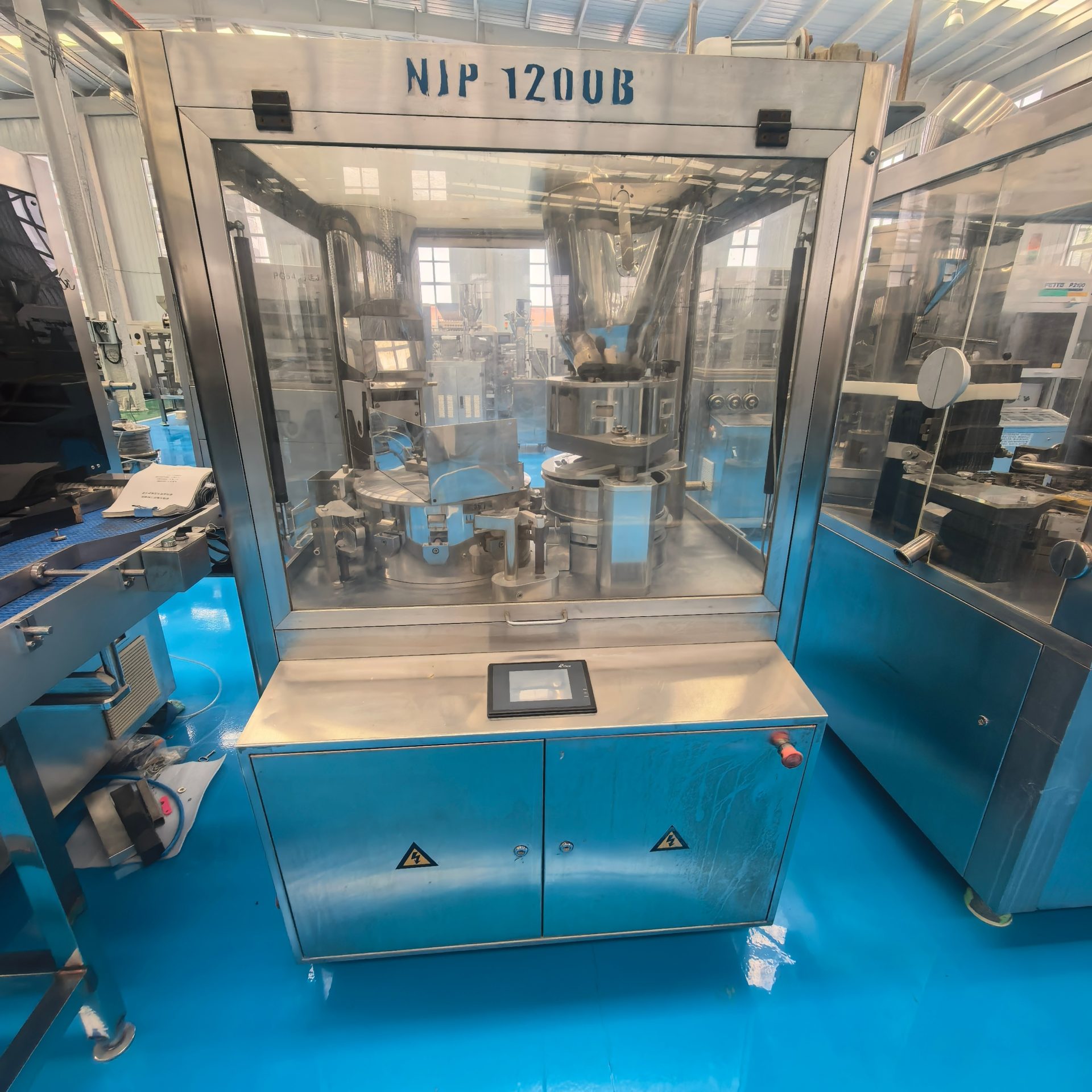 NJP-1200B 全自动硬胶囊填充机 9 孔转盘中药粉微丸 72000 粒 / 时 GMP 充填设备