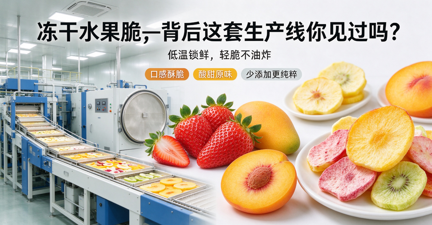 冻干水果脆，背后这套生产线你见过吗？