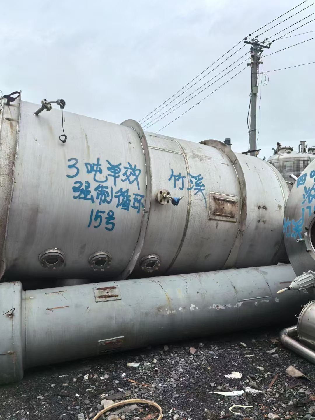 二手10吨四效强制循环蒸发器｜钛材耐腐蚀蒸发浓缩整套设备 - 缩略图6