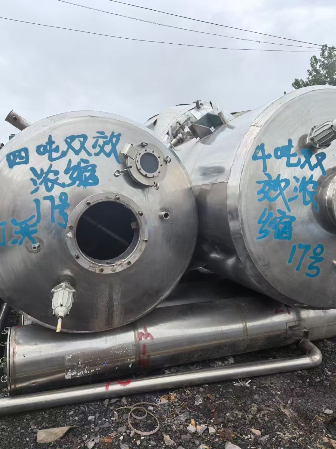 二手10吨四效强制循环蒸发器｜钛材耐腐蚀蒸发浓缩整套设备 - 缩略图8