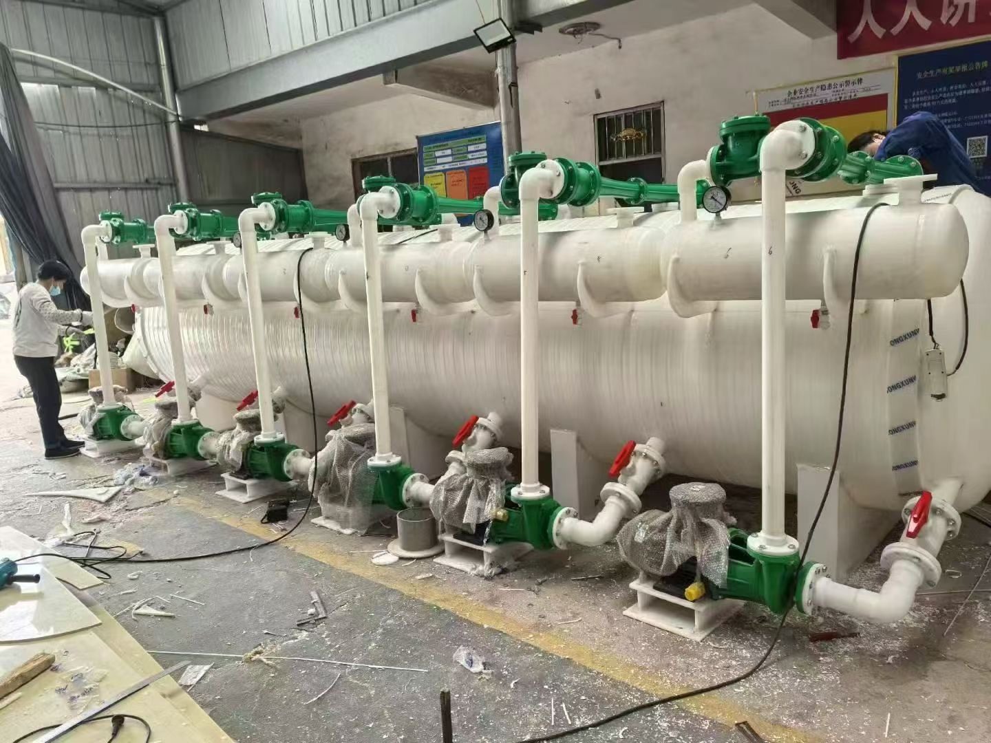 现货PP喷淋塔、PP储罐、PP换热器、真空机组、活性炭吸附箱｜整套防腐废气处理设备 - 缩略图6