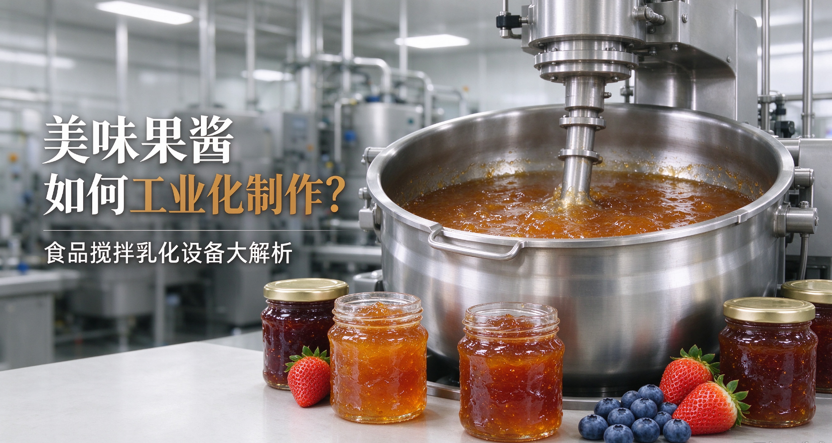 果酱细腻口感怎么来？食品乳化与搅拌生产设备科普！！！